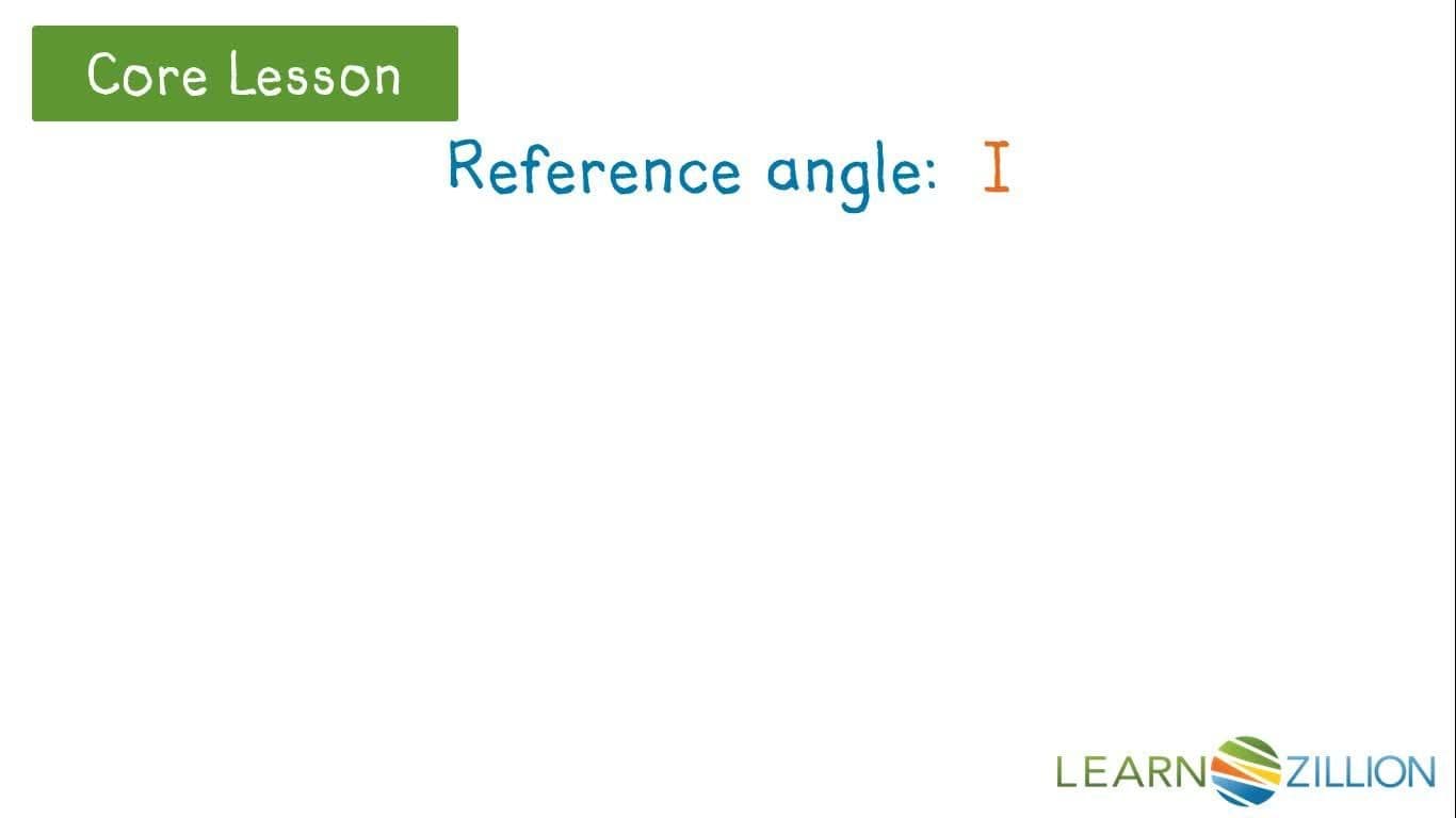 Trigonometric Functions and Reference Angles in All Four Quadrants