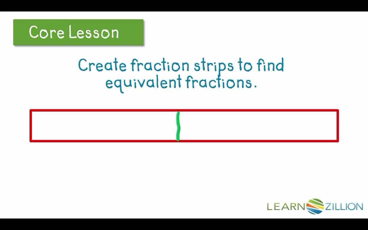 Finding Equivalent Fractions with Fraction Strips
