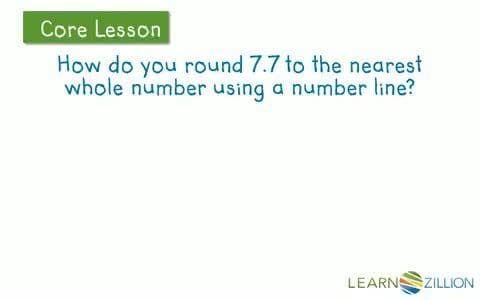 Rounding Decimals to the Nearest Whole Number Using a Number Line
