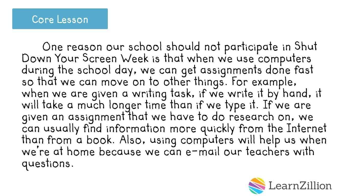 Using Relevant Evidence in Argumentative Writing